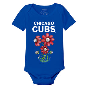 Chicago Cubs Blooming Baseballs Short Sleeve Snapper