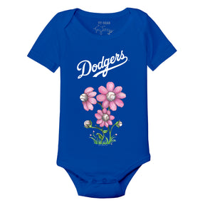Los Angeles Dodgers Blooming Baseballs Short Sleeve Snapper