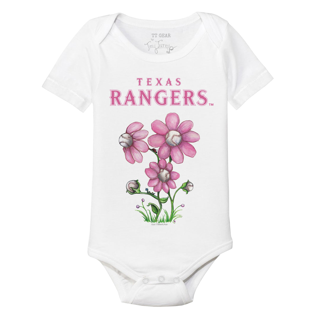 Infant Tiny Turnip White Texas Rangers Nacho Helmet Bodysuit