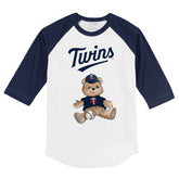 Minnesota Twins Boy Teddy 3/4 Navy Blue Sleeve Raglan