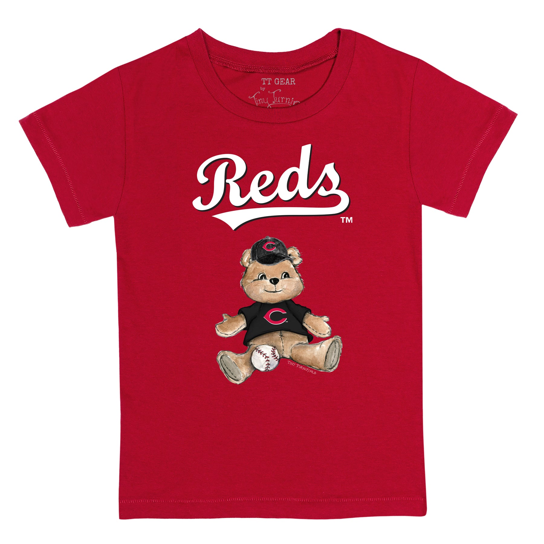 Cincinnati Reds Tiny Turnip Women's Teddy Boy T-Shirt - White