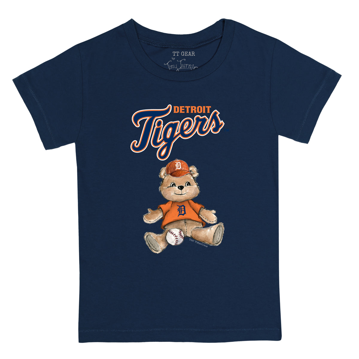 Detroit Tigers Boy Teddy Tee Shirt Youth Medium (8-10) / White
