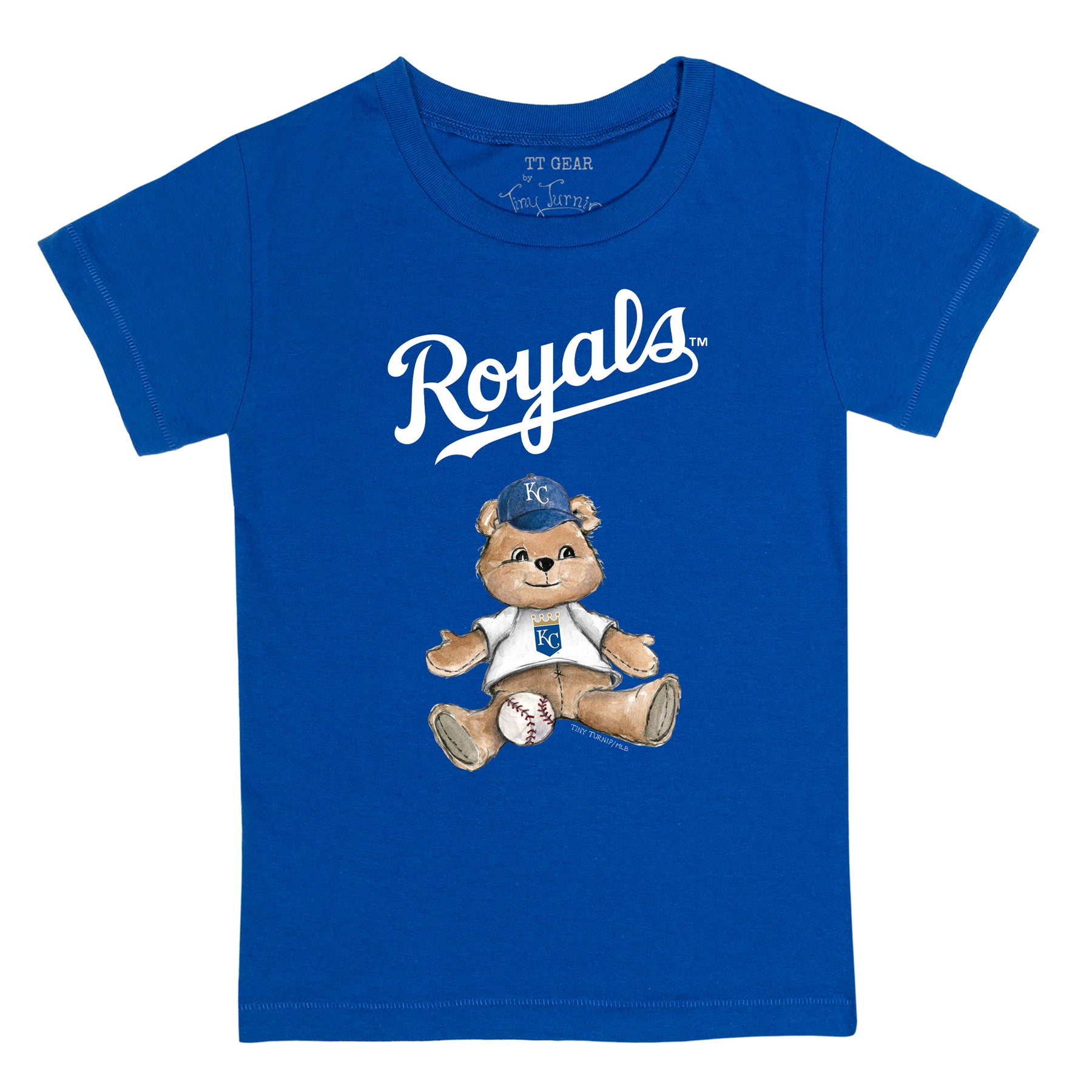 Youth Tiny Turnip Royal Kansas City Royals Teddy Boy T-Shirt Size: Small