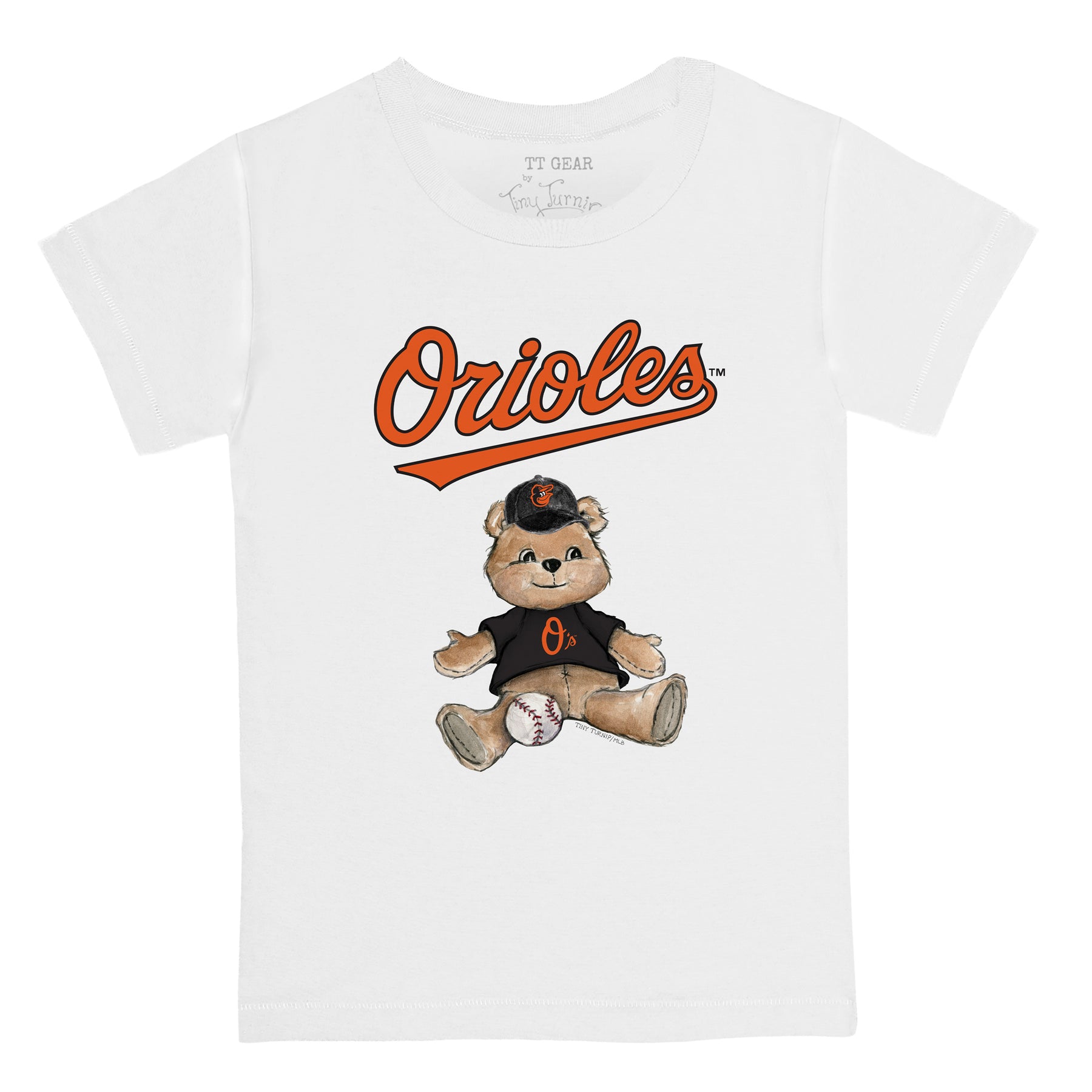 Toddler Tiny Turnip White/Black Baltimore Orioles James 3/4-Sleeve Raglan T-Shirt Size: 4T