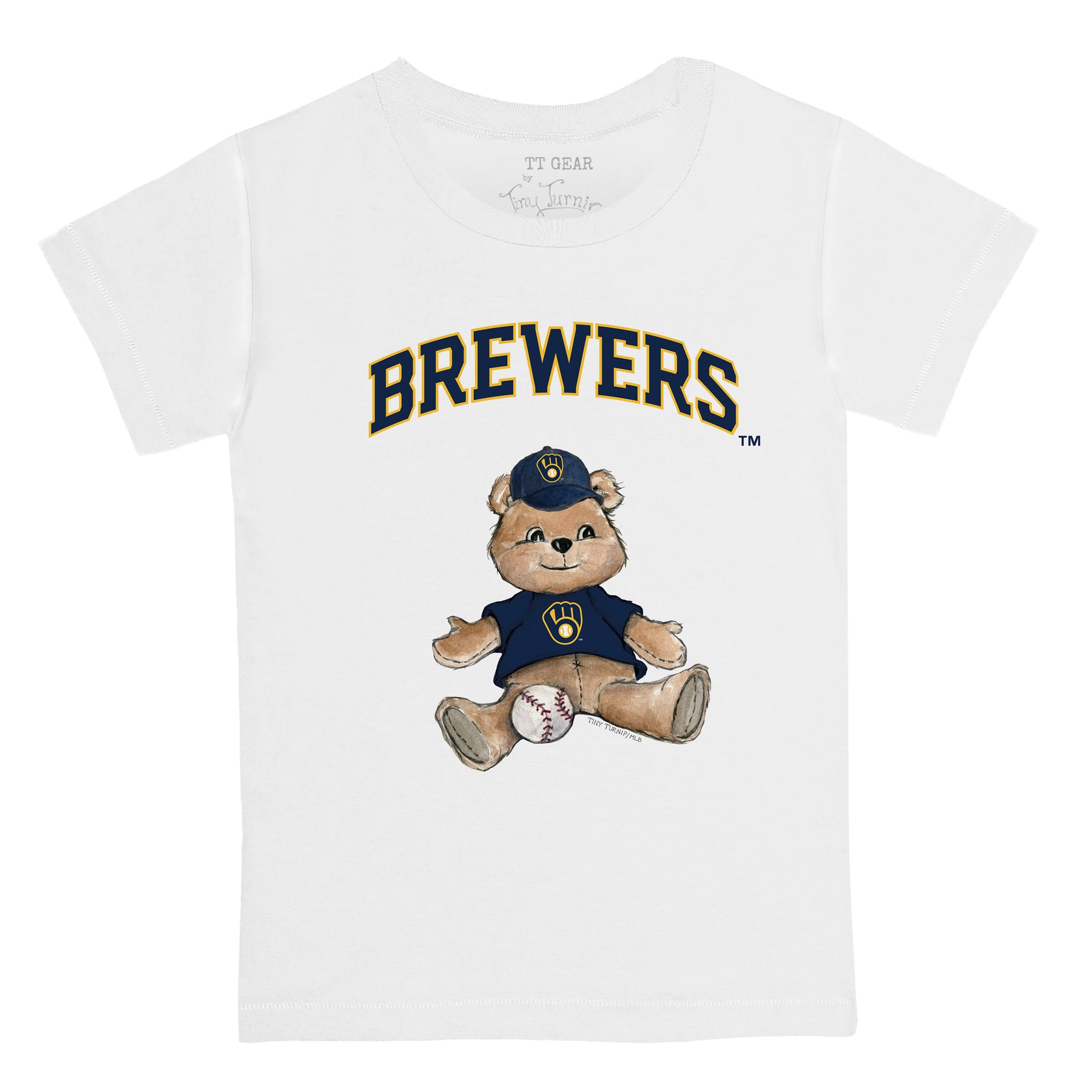 Milwaukee Brewers Boy Teddy Tee Shirt Women's Medium / Navy Blue