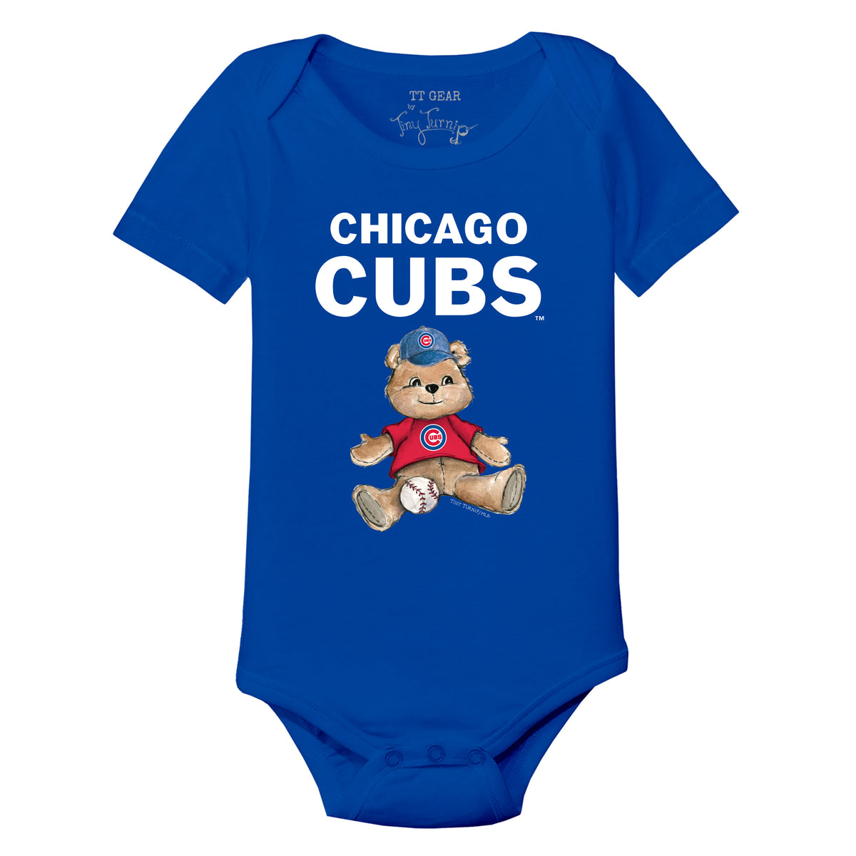 Chicago Cubs Boy Teddy Short Sleeve Snapper