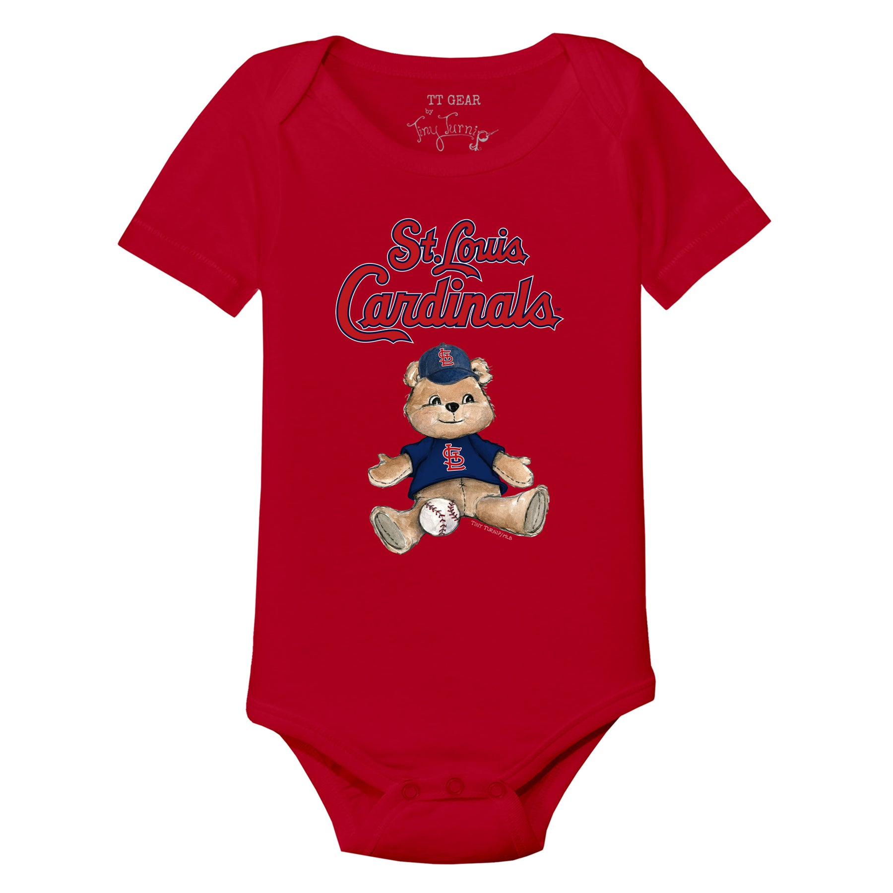 St. Louis Cardinals Boy Teddy Short Sleeve Snapper 6M / Red