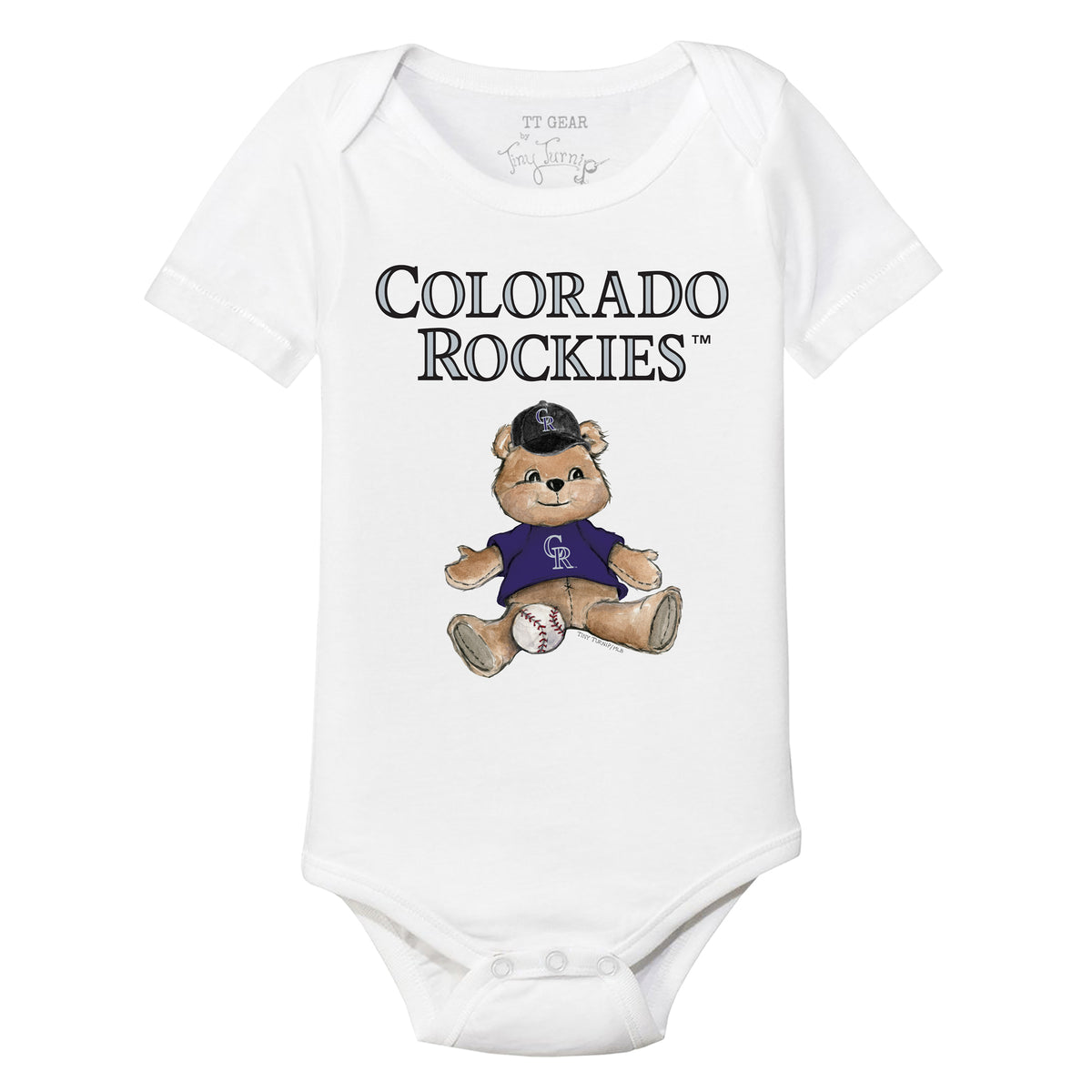 Colorado Rockies Boy Teddy Short Sleeve Snapper