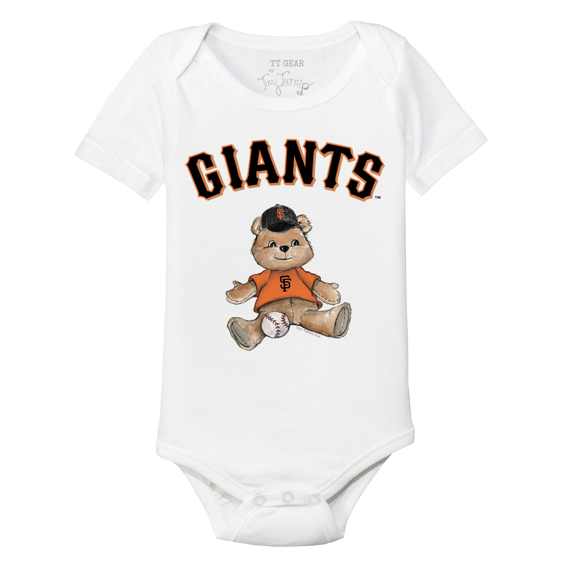 Infant Tiny Turnip Black San Francisco Giants Heart Lolly T-Shirt