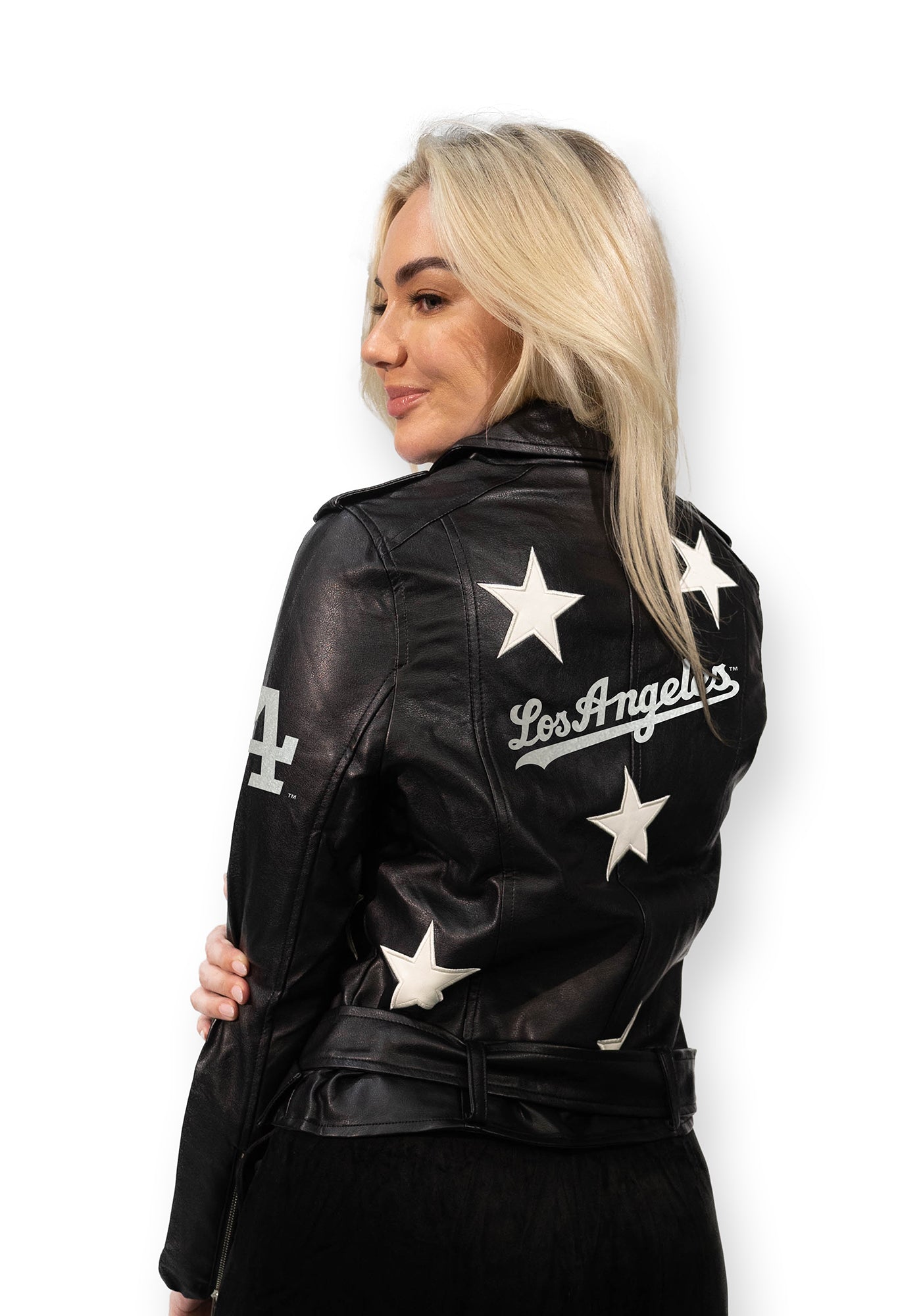 LA Dodgers Chelsea Freeman Limited Edition Vegan Leather Star Jacket