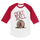 Los Angeles Angels Dirt Ball 3/4 Red Sleeve Raglan