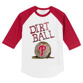 Philadelphia Phillies Dirt Ball 3/4 Red Sleeve Raglan