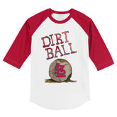 St. Louis Cardinals Dirt Ball 3/4 Red Sleeve Raglan
