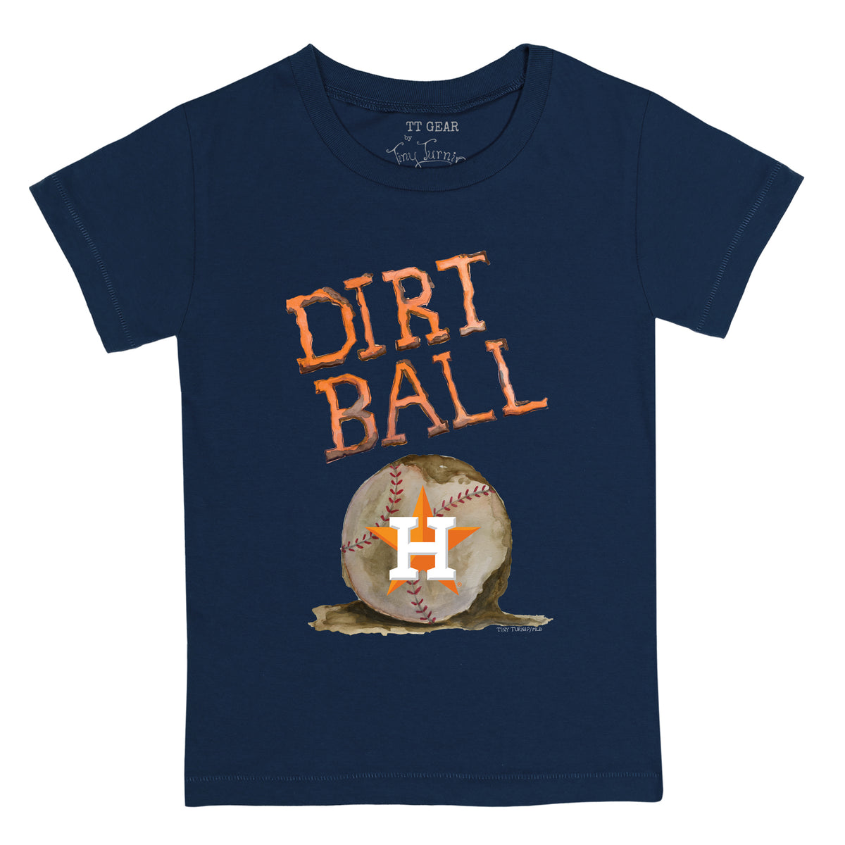 Tiny Turnip Houston Astros Dirt Ball Tee Shirt Women's Small / White