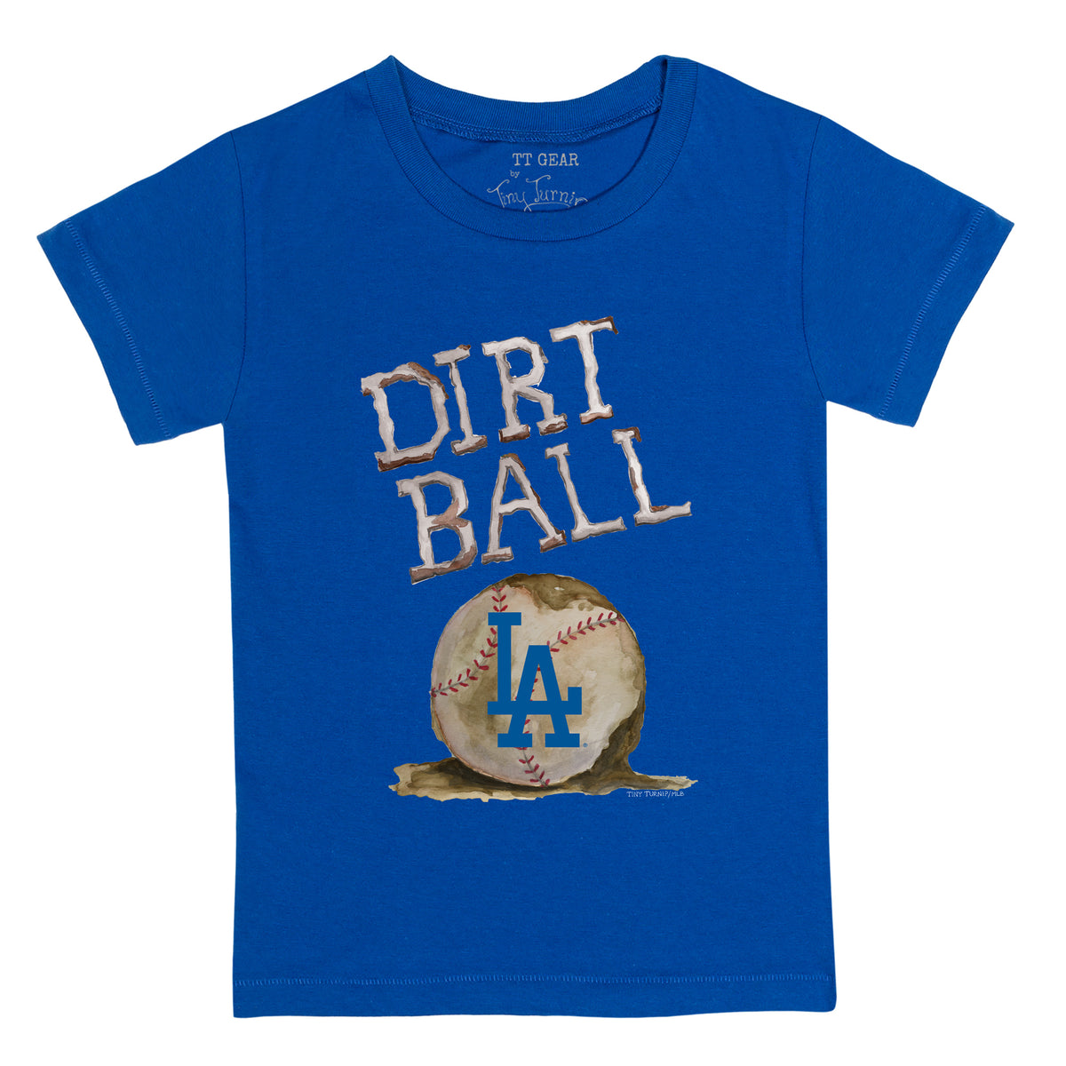 Youth Tiny Turnip White Los Angeles Dodgers Dirt Ball T-Shirt Size: Large