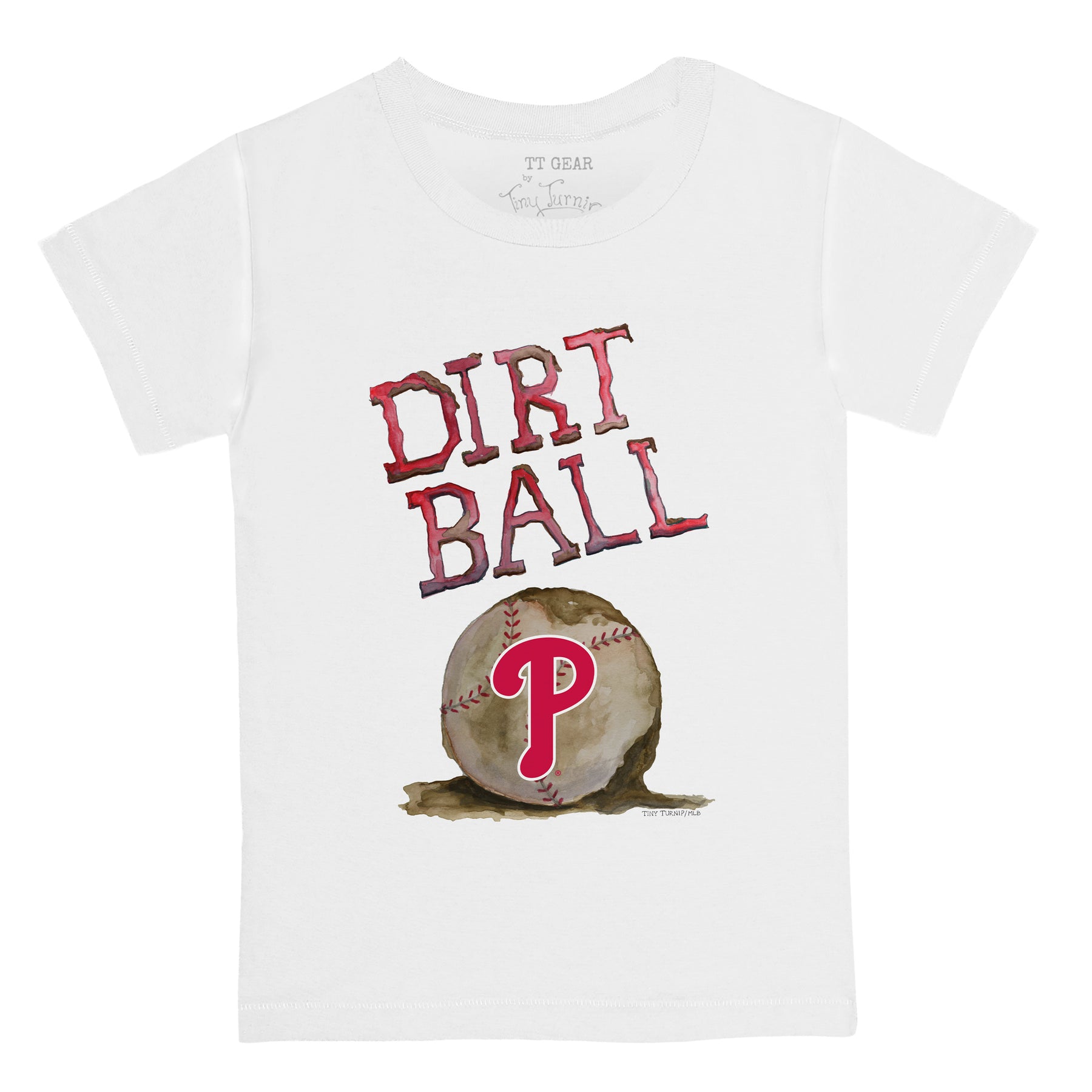 Philadelphia Phillies Tiny Turnip Youth Dirt Ball T-Shirt - White