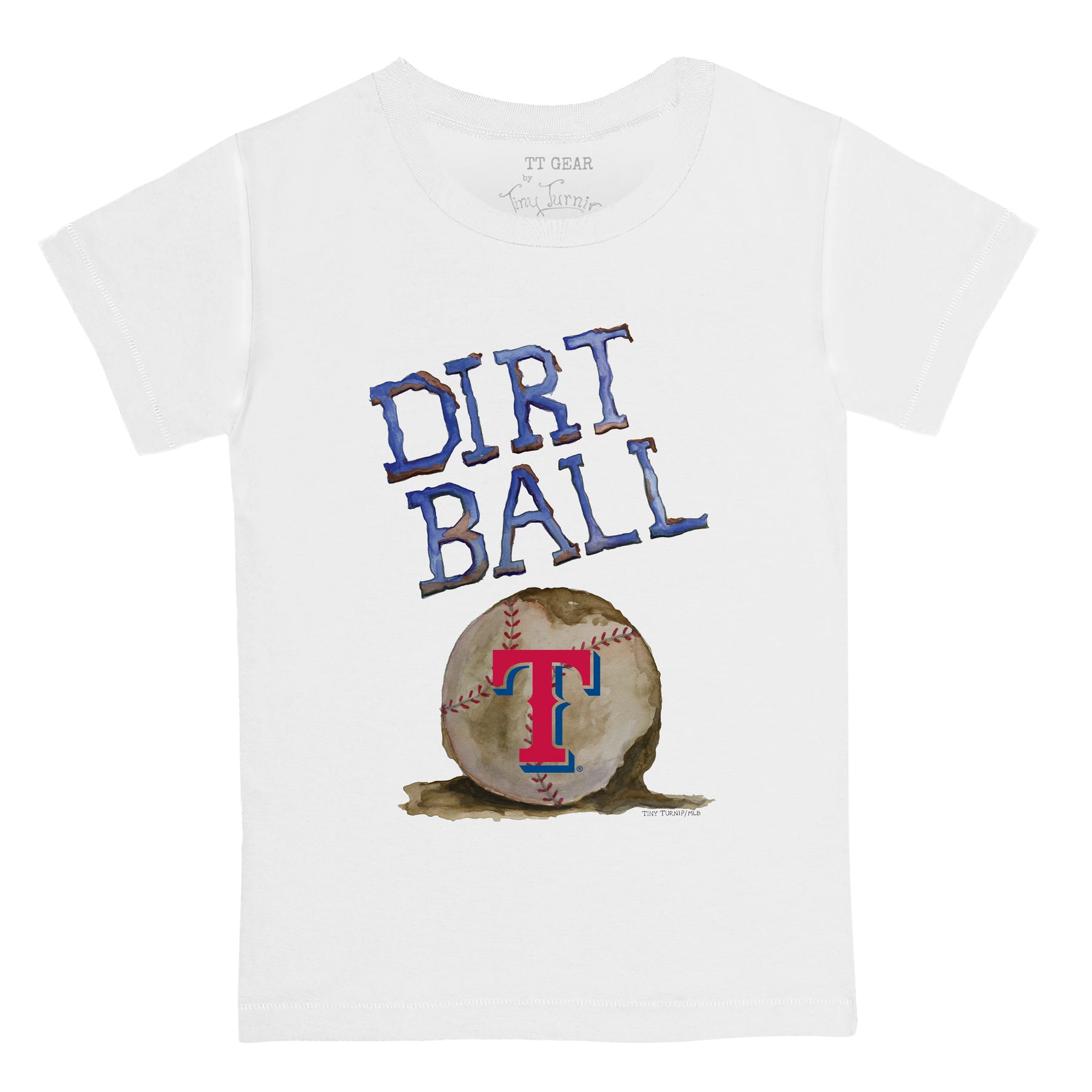 Texas Rangers Tiny Turnip Unisex Stacked 3/4-Sleeve Raglan T-Shirt -  White/Royal