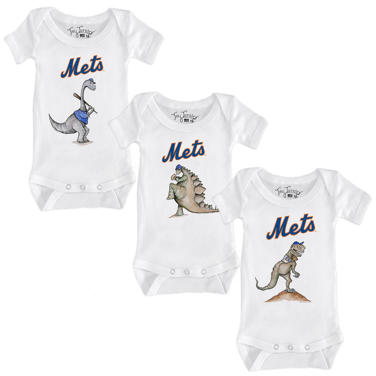New York Mets Dino Short Sleeve Snapper Bundle