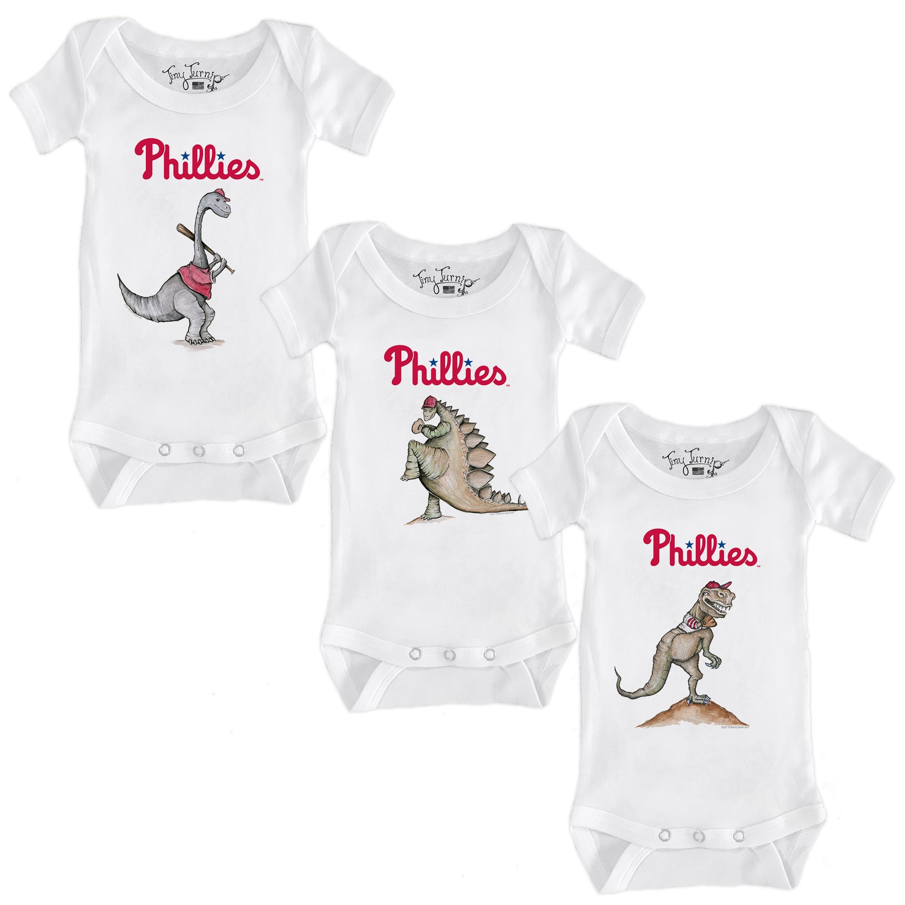 Lids Philadelphia Phillies Tiny Turnip Toddler Baseball Crossbats T-Shirt -  White
