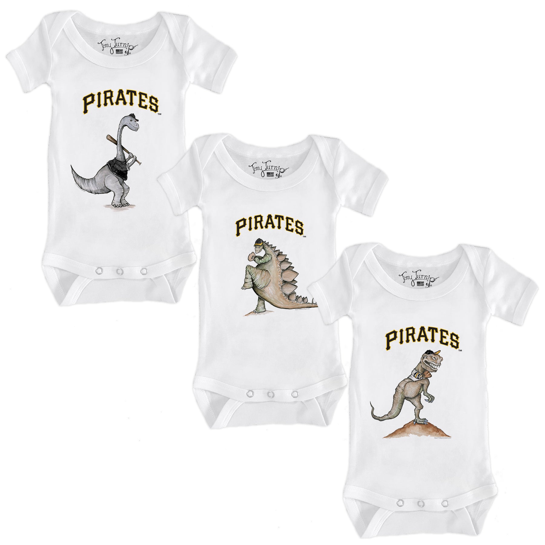 Pittsburgh Pirates Dino Short Sleeve Snapper Bundle