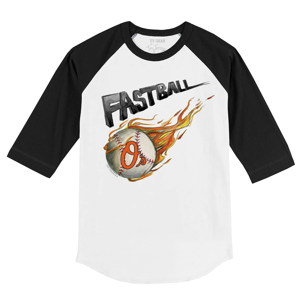 Baltimore Orioles Fastball 3/4 Black Sleeve Raglan