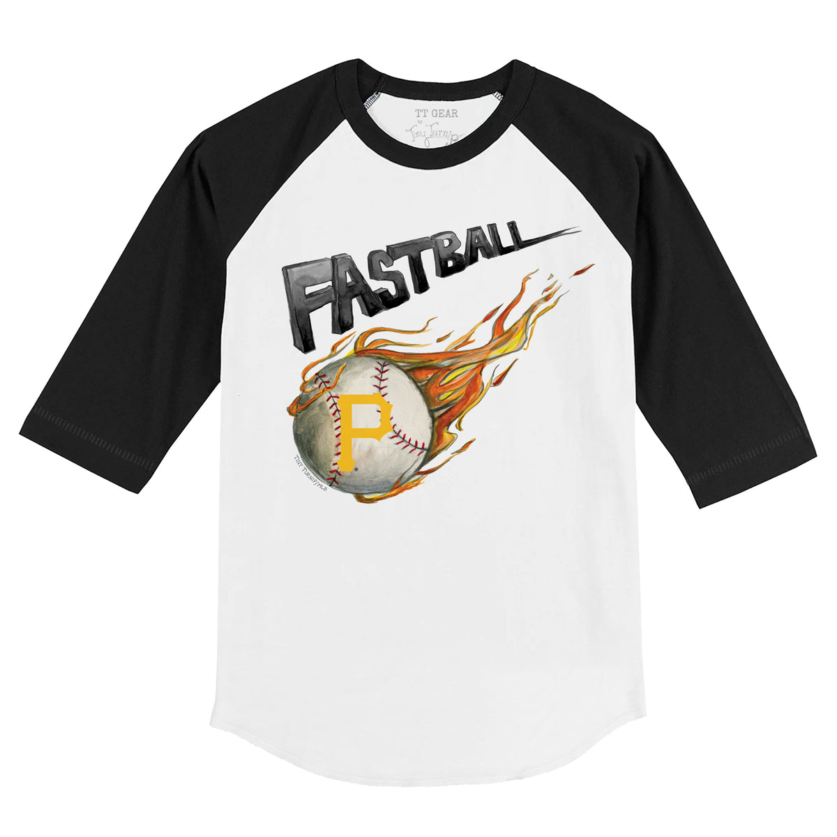 Pittsburgh Pirates Fastball 3/4 Black Sleeve Raglan