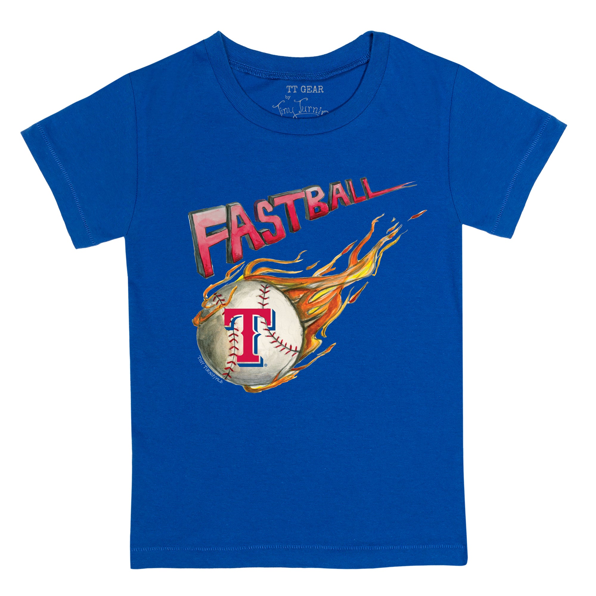 Texas Rangers Tiny Turnip Toddler Fastball T-Shirt - White