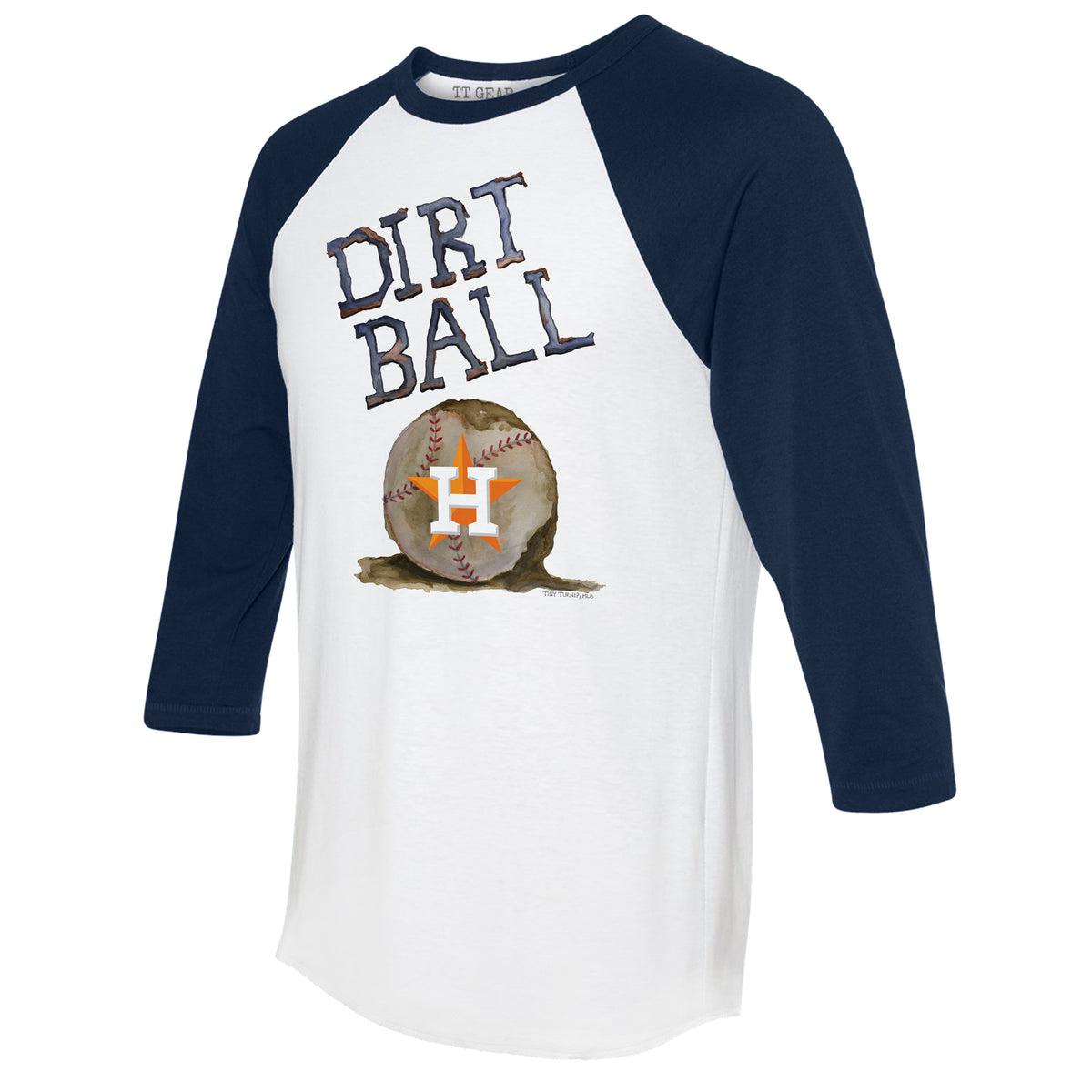 Houston Astros Dirt Ball 3/4 Navy Blue Sleeve Raglan