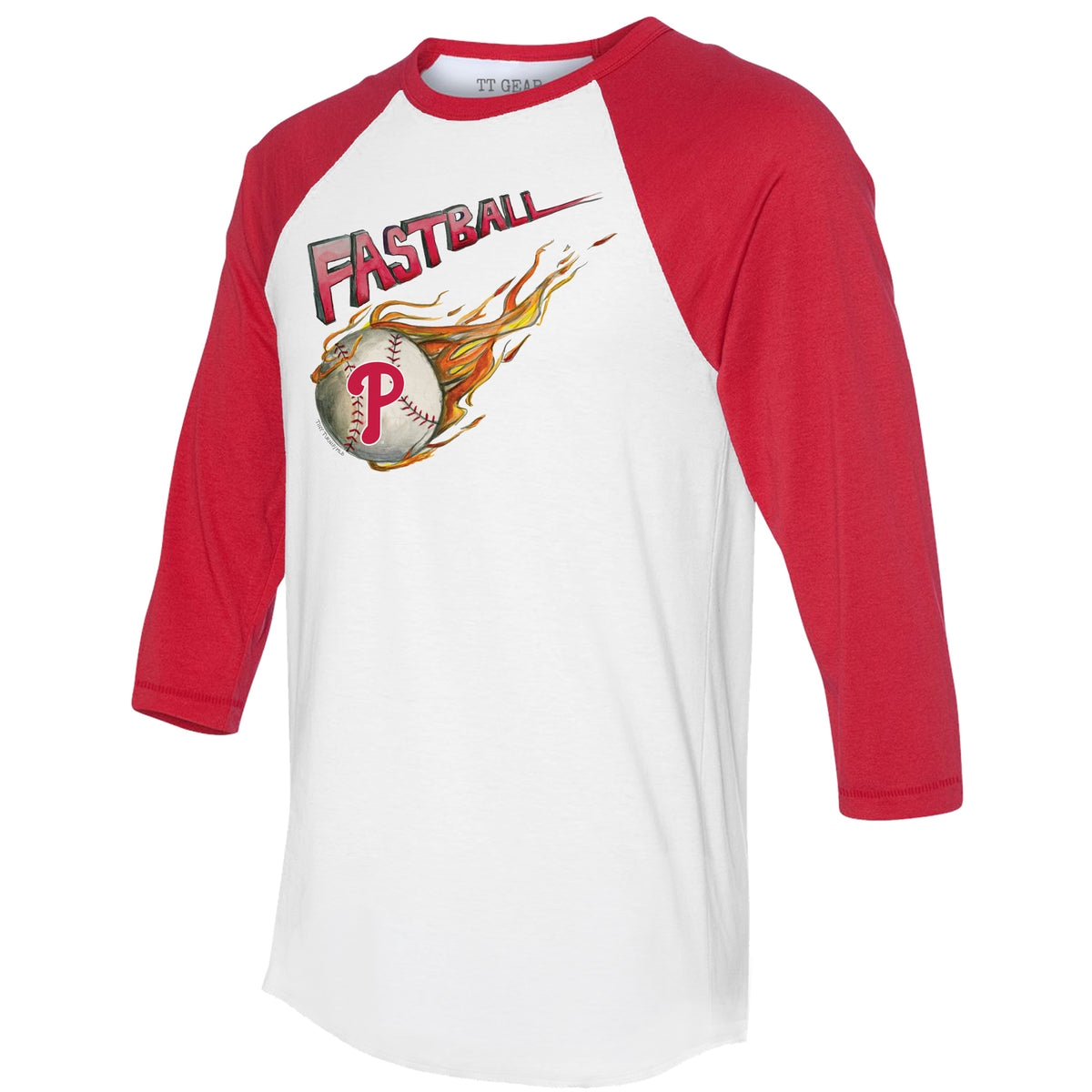 Philadelphia Phillies Fastball 3/4 Red Sleeve Raglan