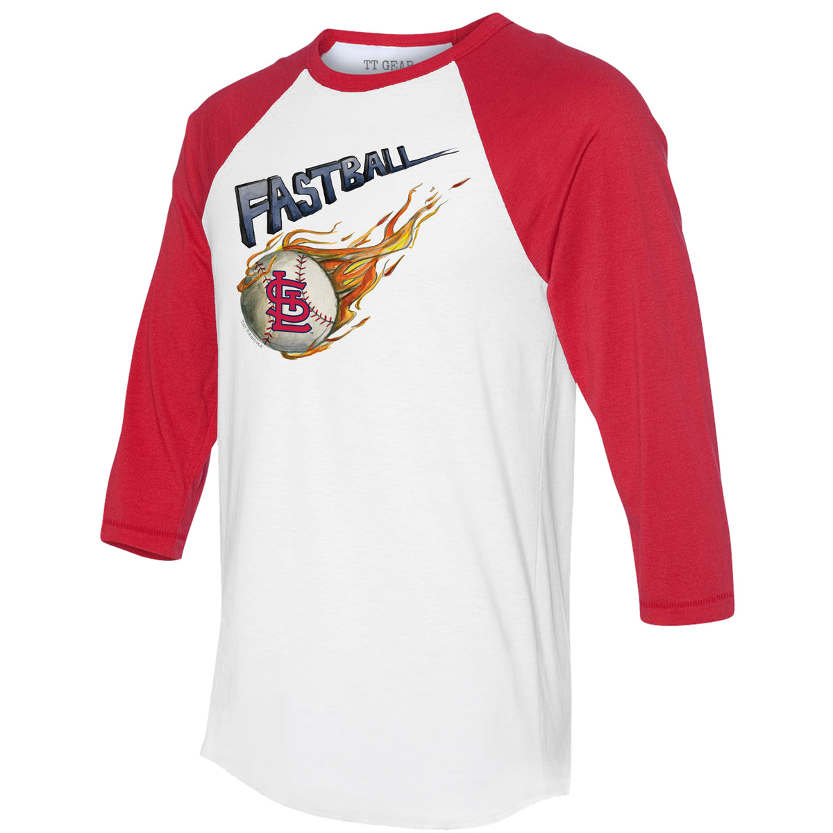 St. Louis Cardinals Fastball 3/4 Red Sleeve Raglan