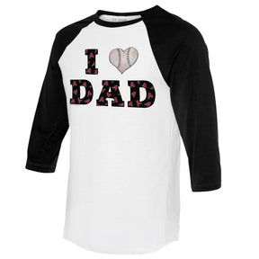 Arizona Diamondbacks I Love Dad 3/4 Black Sleeve Raglan