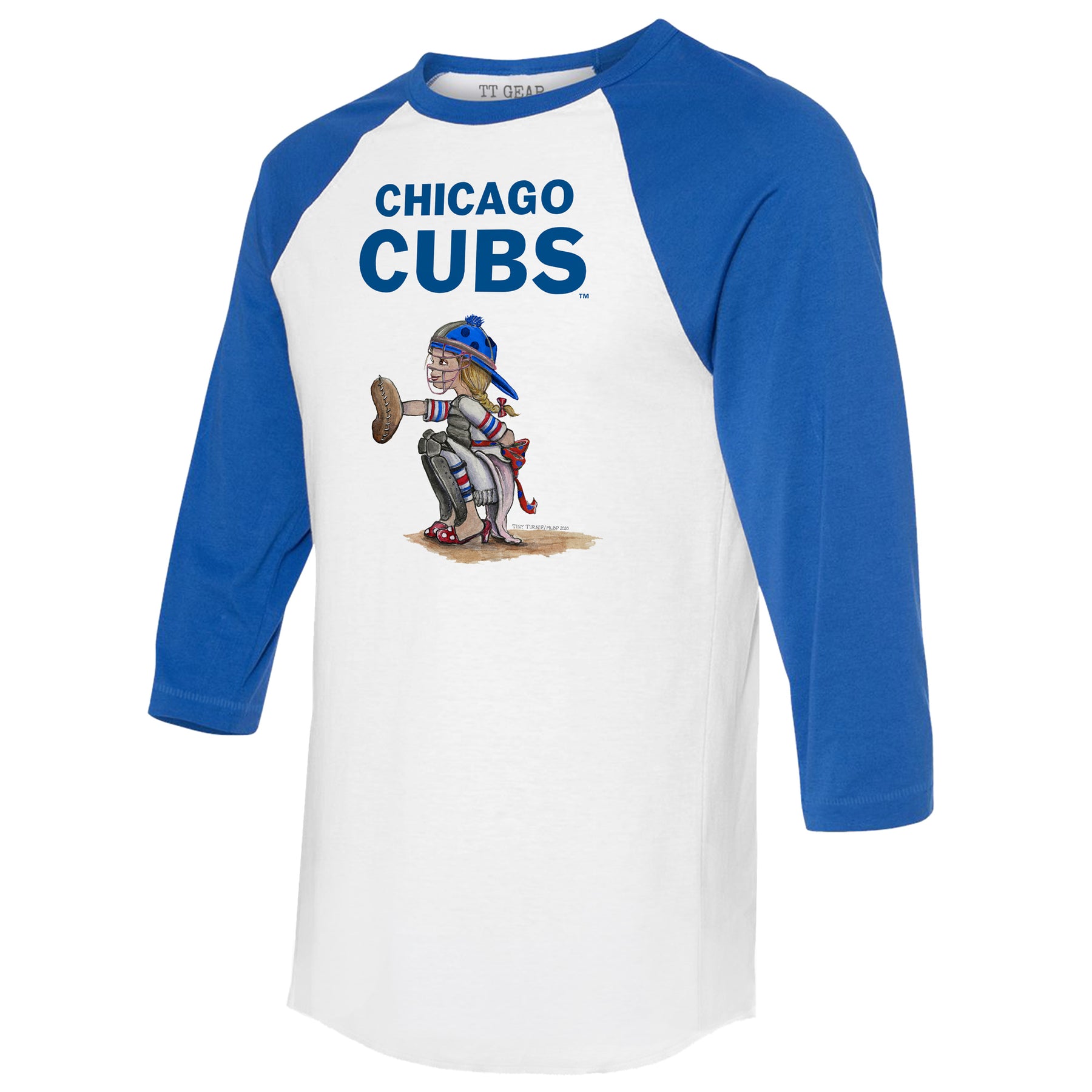 Chicago Cubs Kate the Catcher 3/4 Royal Blue Sleeve Raglan