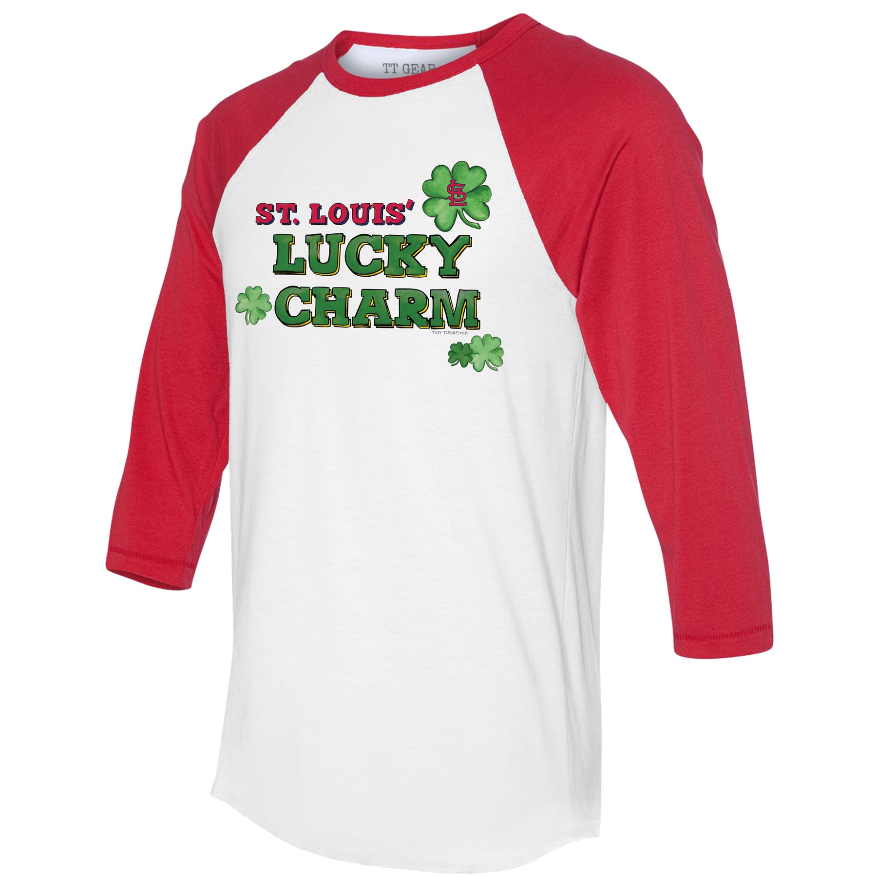 St. Louis Cardinals Lucky Charm 3/4 Red Sleeve Raglan