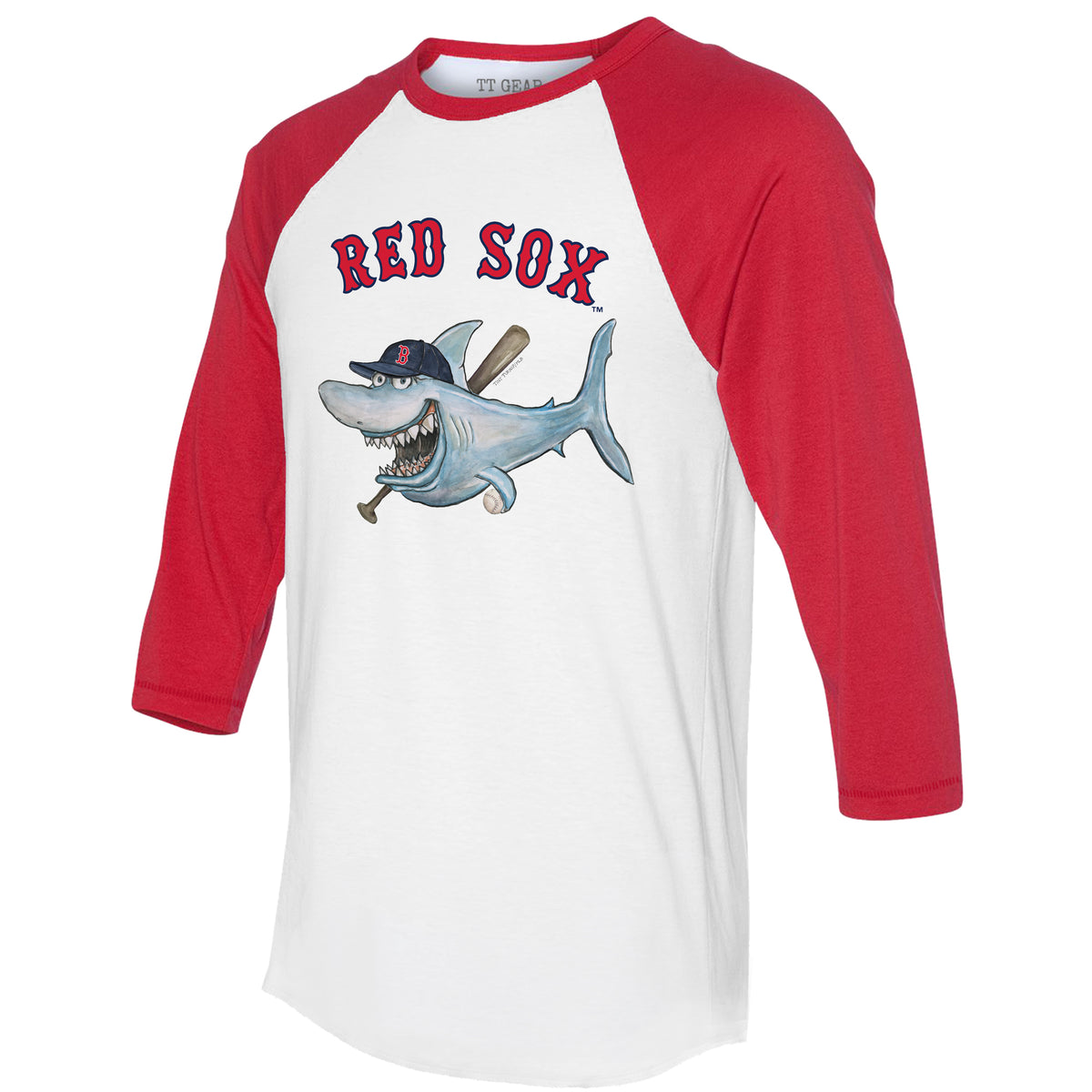 Boston Red Sox Shark 3/4 Red Sleeve Raglan