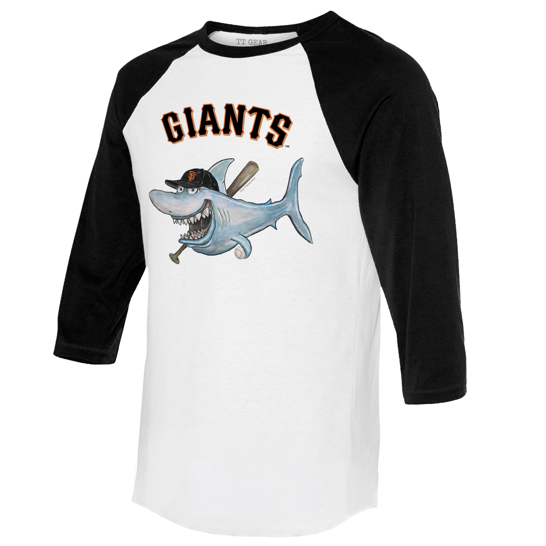 San Francisco Giants Spit Ball 3/4 Black Sleeve Raglan Unisex M