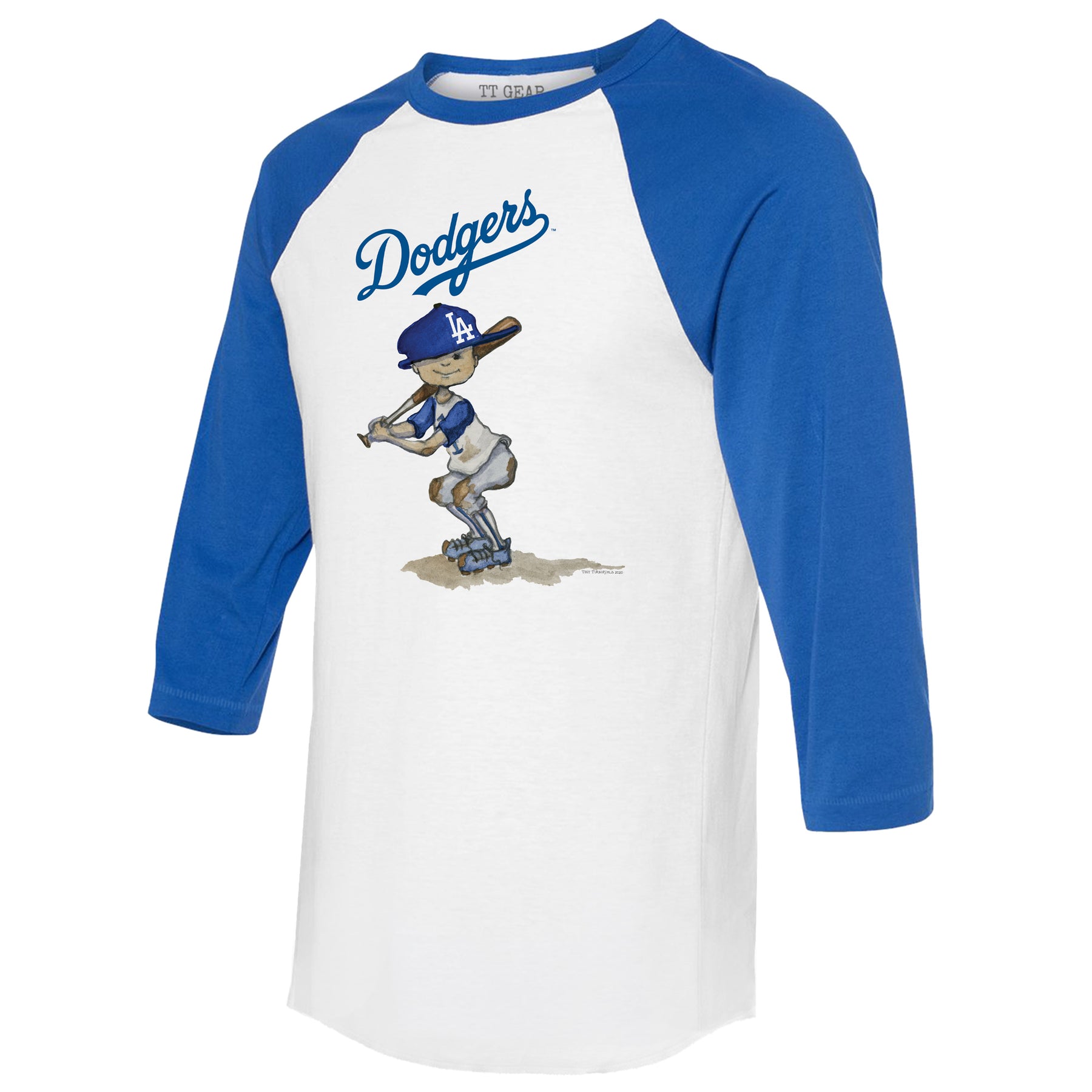 Los Angeles Dodgers Slugger 3/4 Royal Blue Sleeve Raglan
