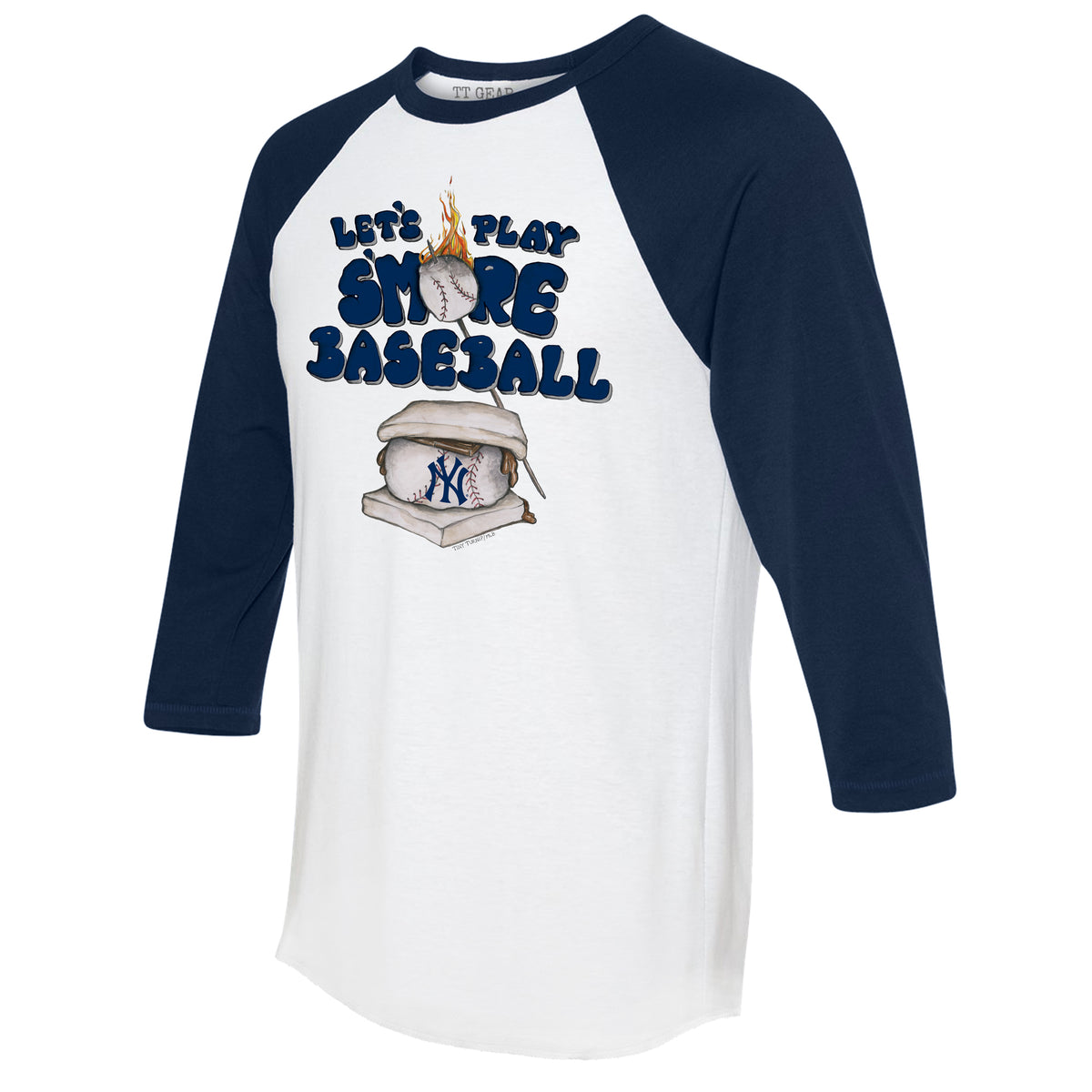 New York Yankees S'mores 3/4 Navy Blue Sleeve Raglan