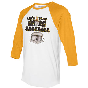 San Diego Padres S'mores 3/4 Gold Sleeve Raglan