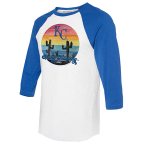 Kansas City Royals Spring Training 2023 3/4 Royal Blue Sleeve Raglan
