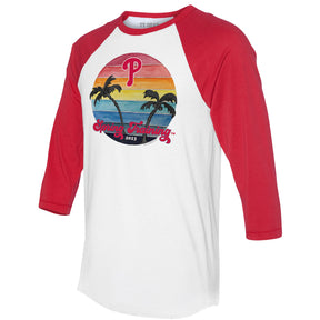 Philadelphia Phillies Unicorn 3/4 Red Sleeve Raglan Unisex XS