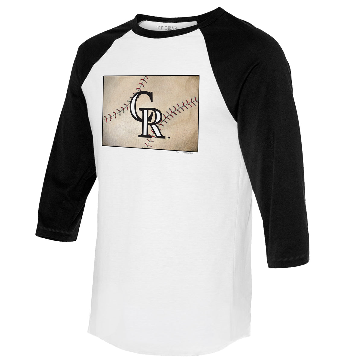 Lids Colorado Rockies Tiny Turnip Youth Gumball Machine 3/4-Sleeve Raglan T- Shirt - White/Black