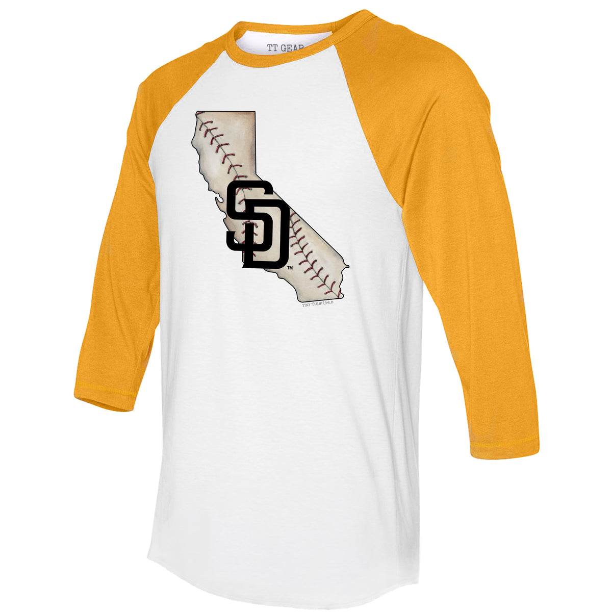 Youth Tiny Turnip White San Diego Padres Diamond Cross Bats T-Shirt Size: Small