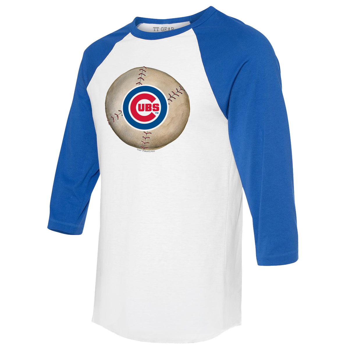 Chicago Cubs Stitched Baseball 3/4 Royal Blue Sleeve Raglan