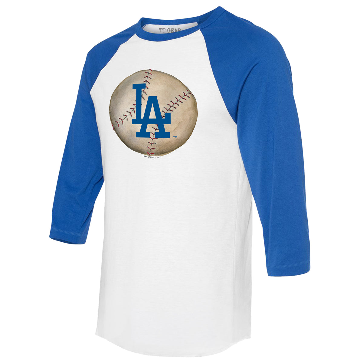 Los Angeles Dodgers Stitched Baseball 3/4 Royal Blue Sleeve Raglan