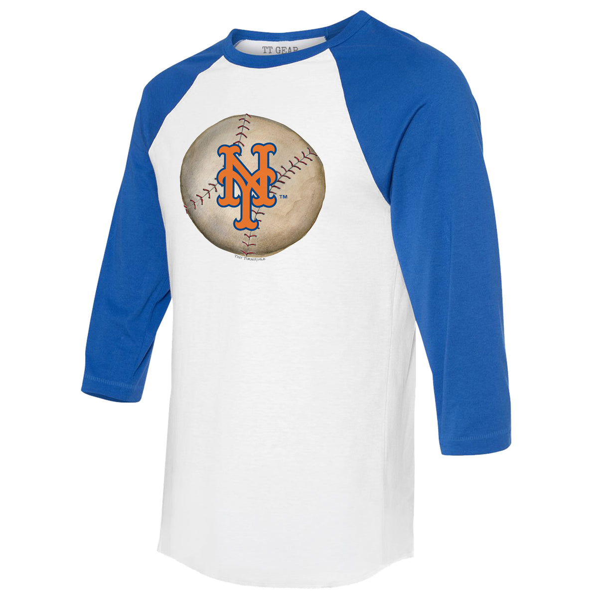 New York Mets Stitched Baseball 3/4 Royal Blue Sleeve Raglan