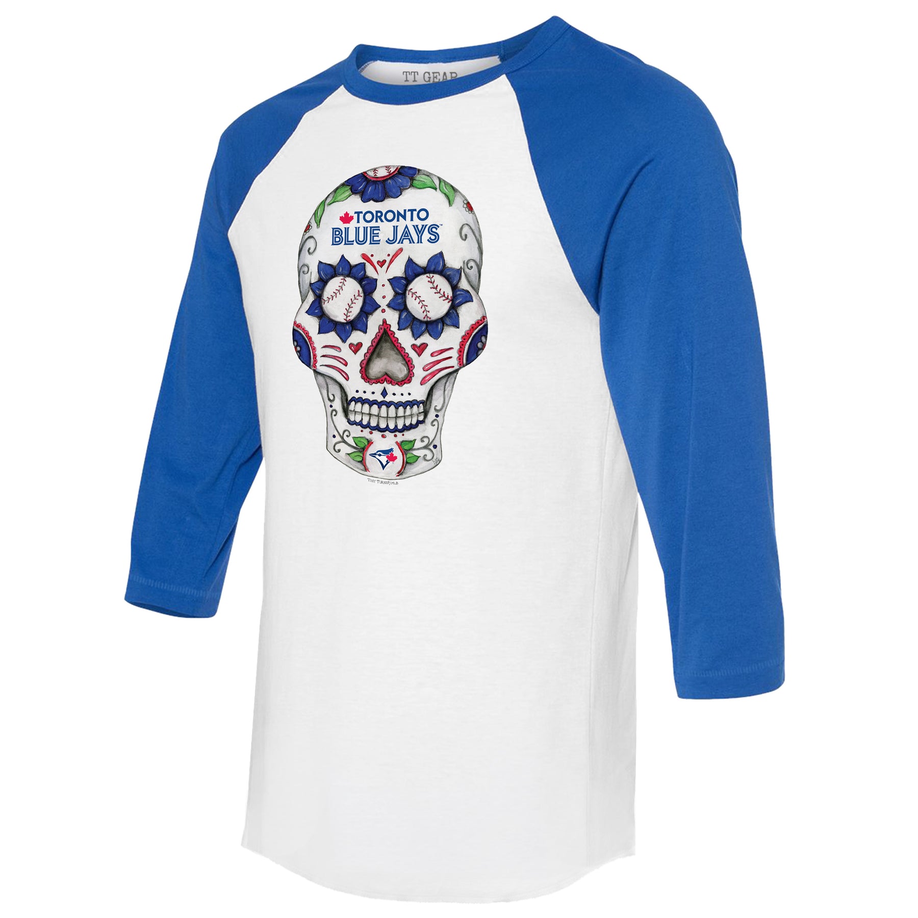 Toronto Blue Jays Sugar Skull 3/4 Royal Blue Sleeve Raglan