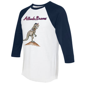 Atlanta Braves TT Rex 3/4 Navy Blue Sleeve Raglan