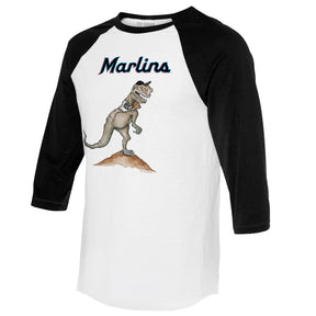 Miami Marlins TT Rex 3/4 Black Sleeve Raglan