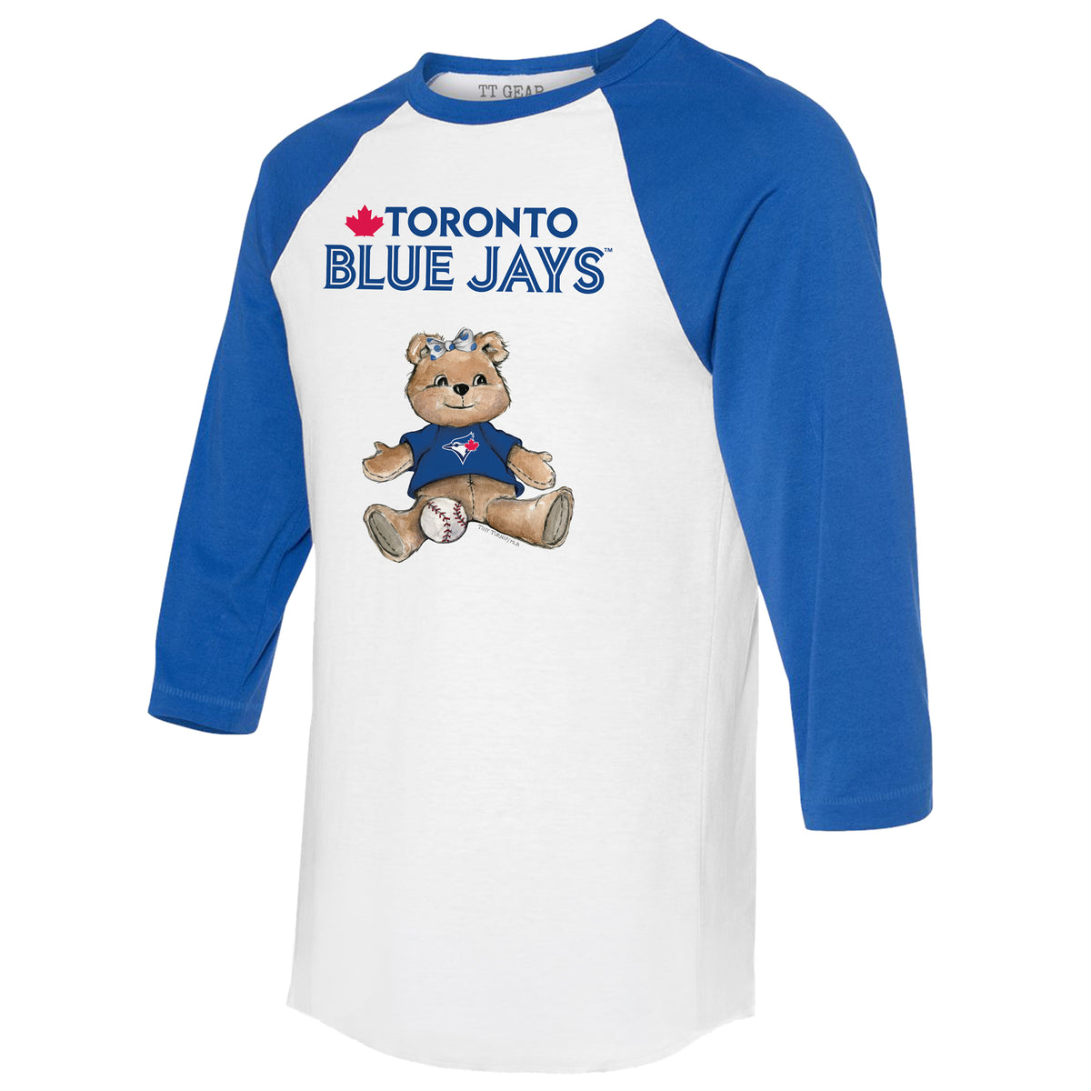 Toronto Blue Jays Girl Teddy 3/4 Royal Blue Sleeve Raglan