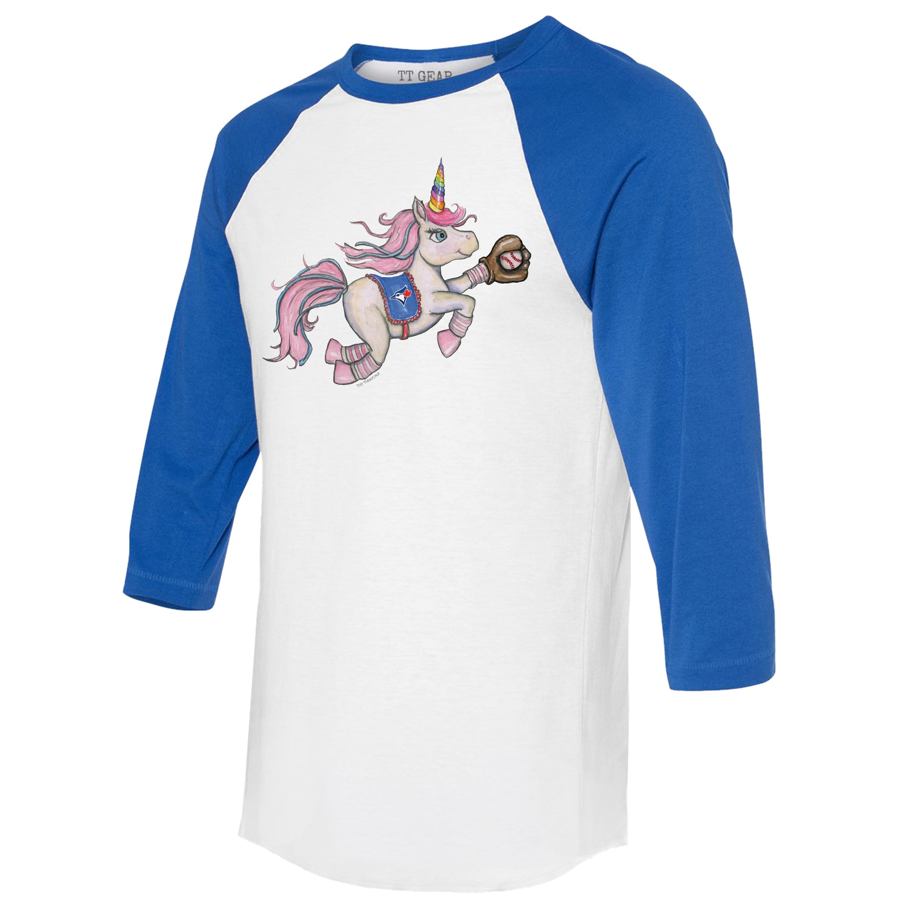 Toronto Blue Jays Unicorn 3/4 Royal Blue Sleeve Raglan